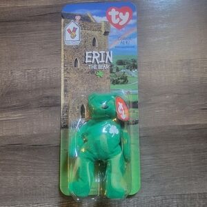 Ty McDonalds Teenie Beanie 1999 Erin The Bear  With Error Tag 1993 and Oakbrook